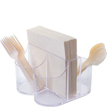 Clear Plastic Cutlery Caddy