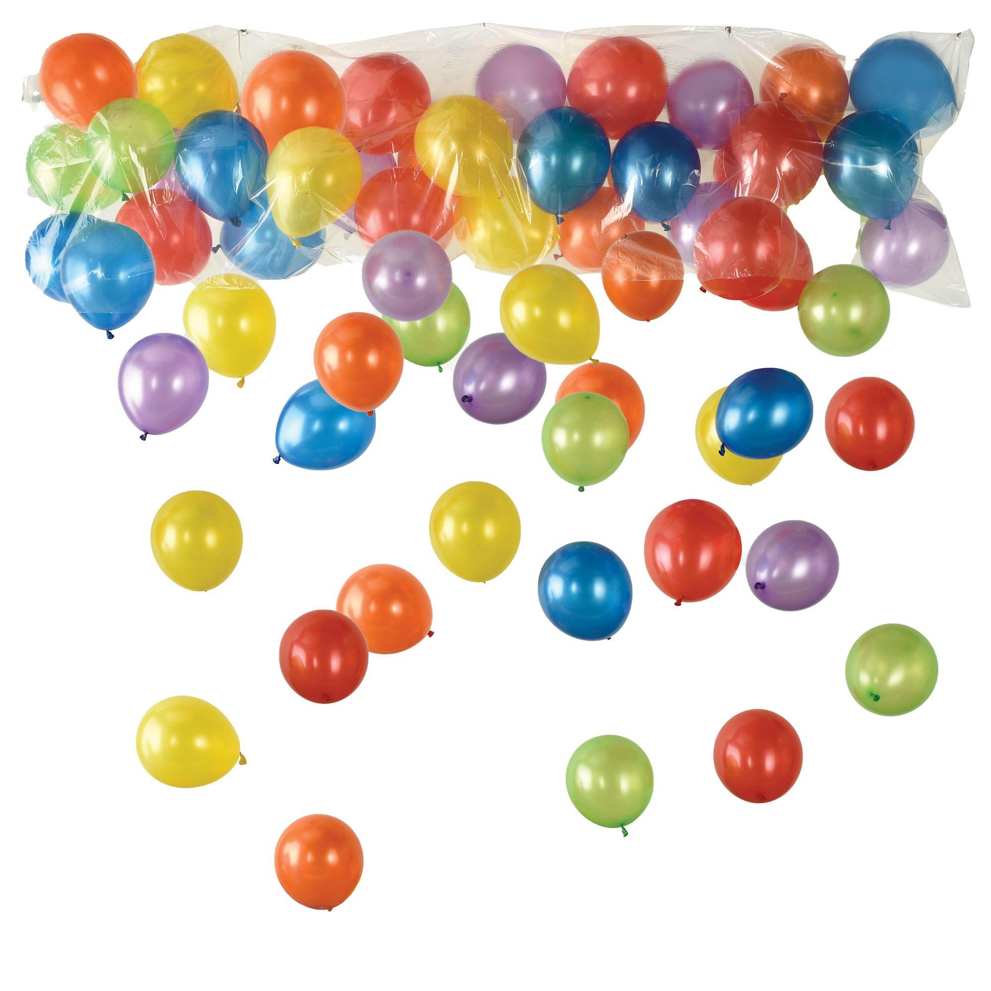 Colorful Balloon Collection With Paper Streamer And String