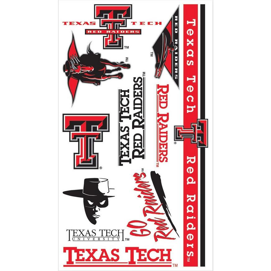 Texas Tech Red Raiders Tattoos 10ct