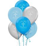 15ct, First Communion Balloons - Blue