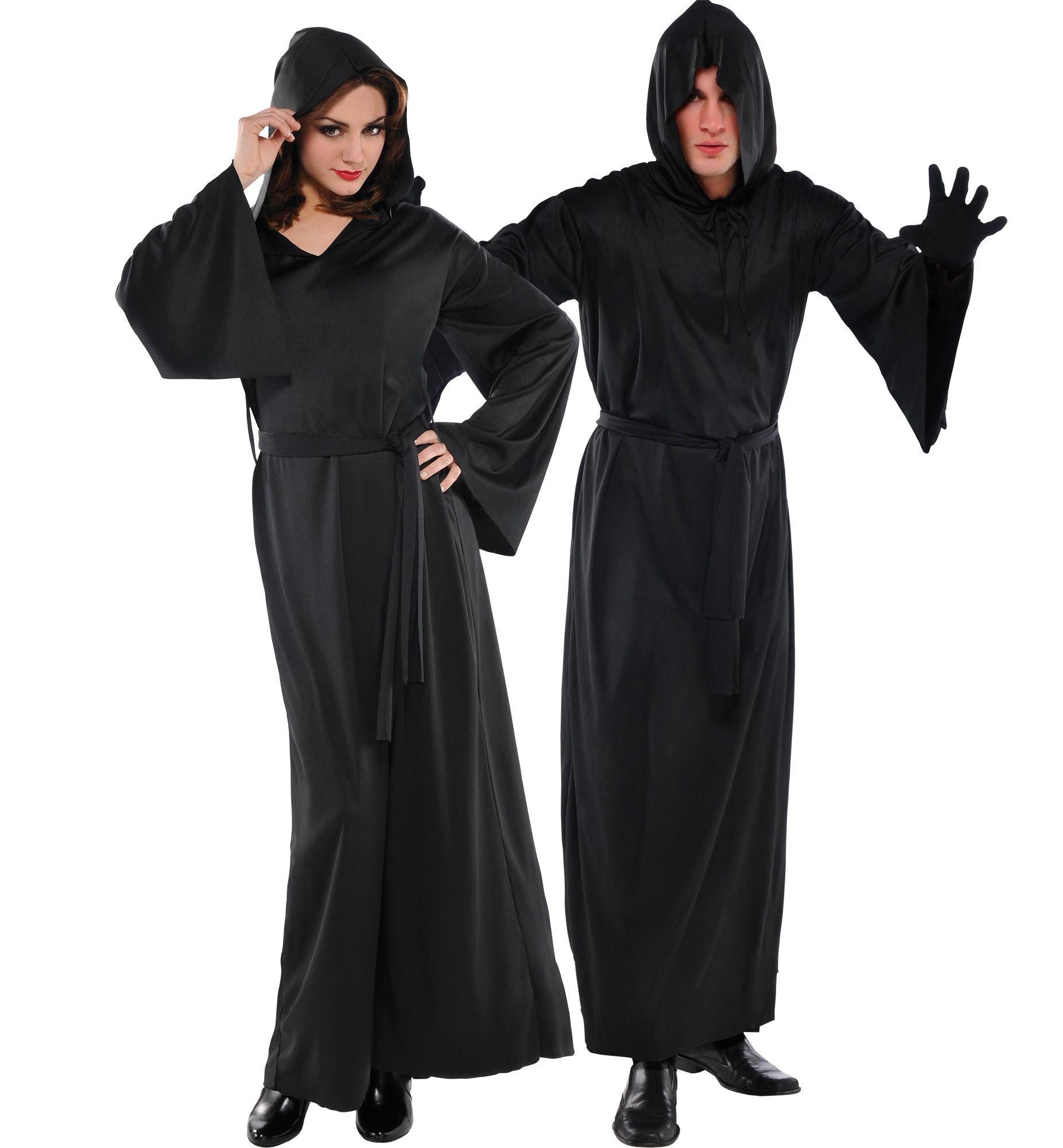 Adult Hooded Black Robe Costume