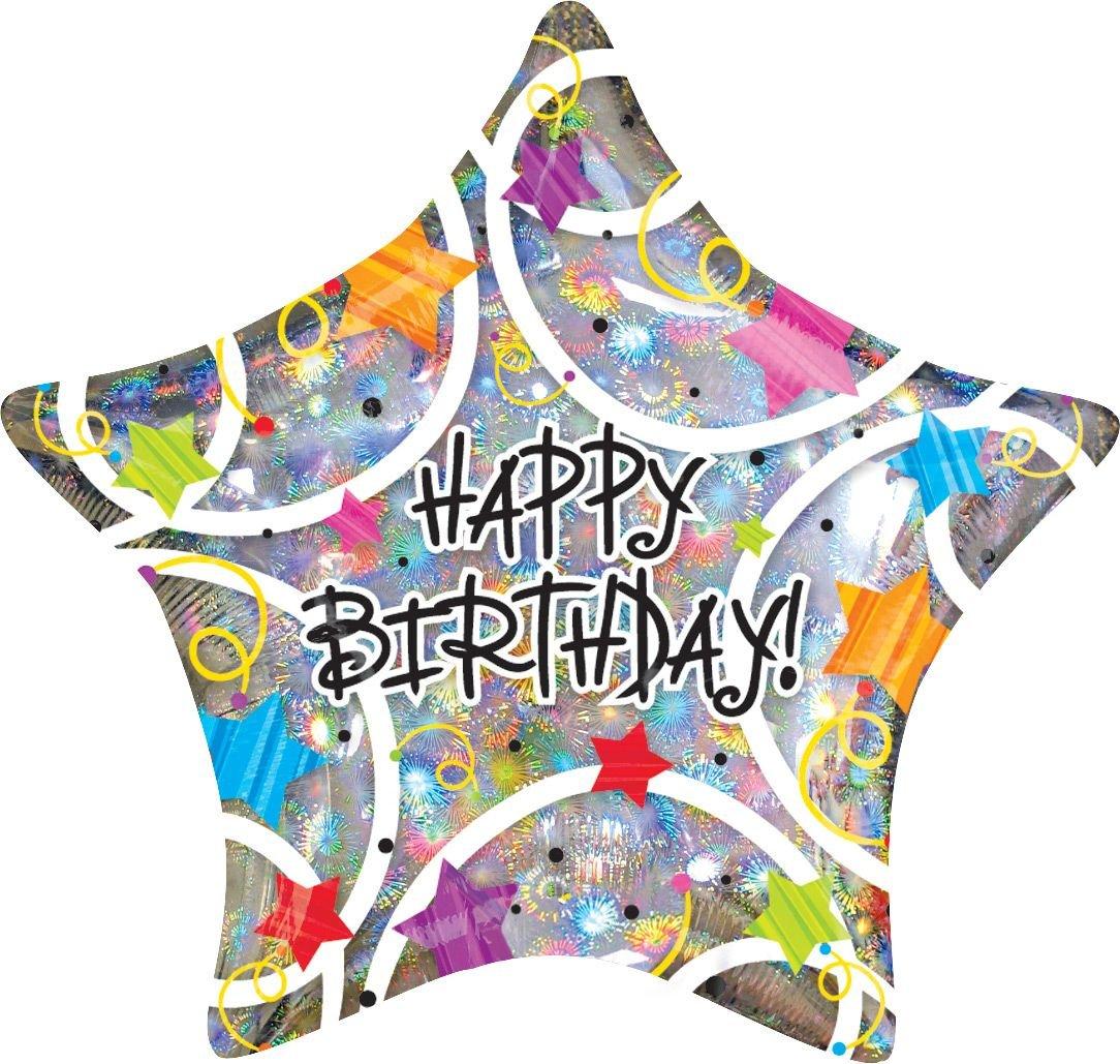 Holographic Star Happy Birthday Balloon Party City