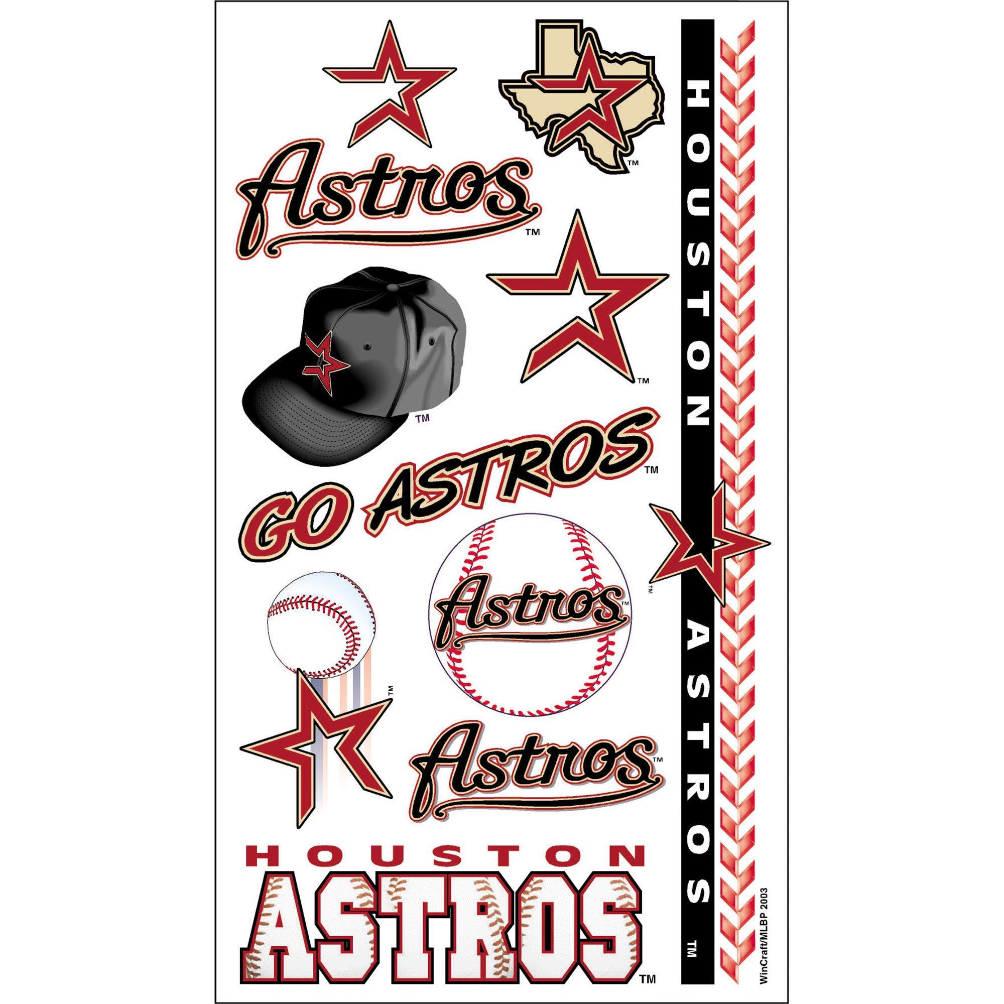 Houston Astros Face Face Decals, 10ct