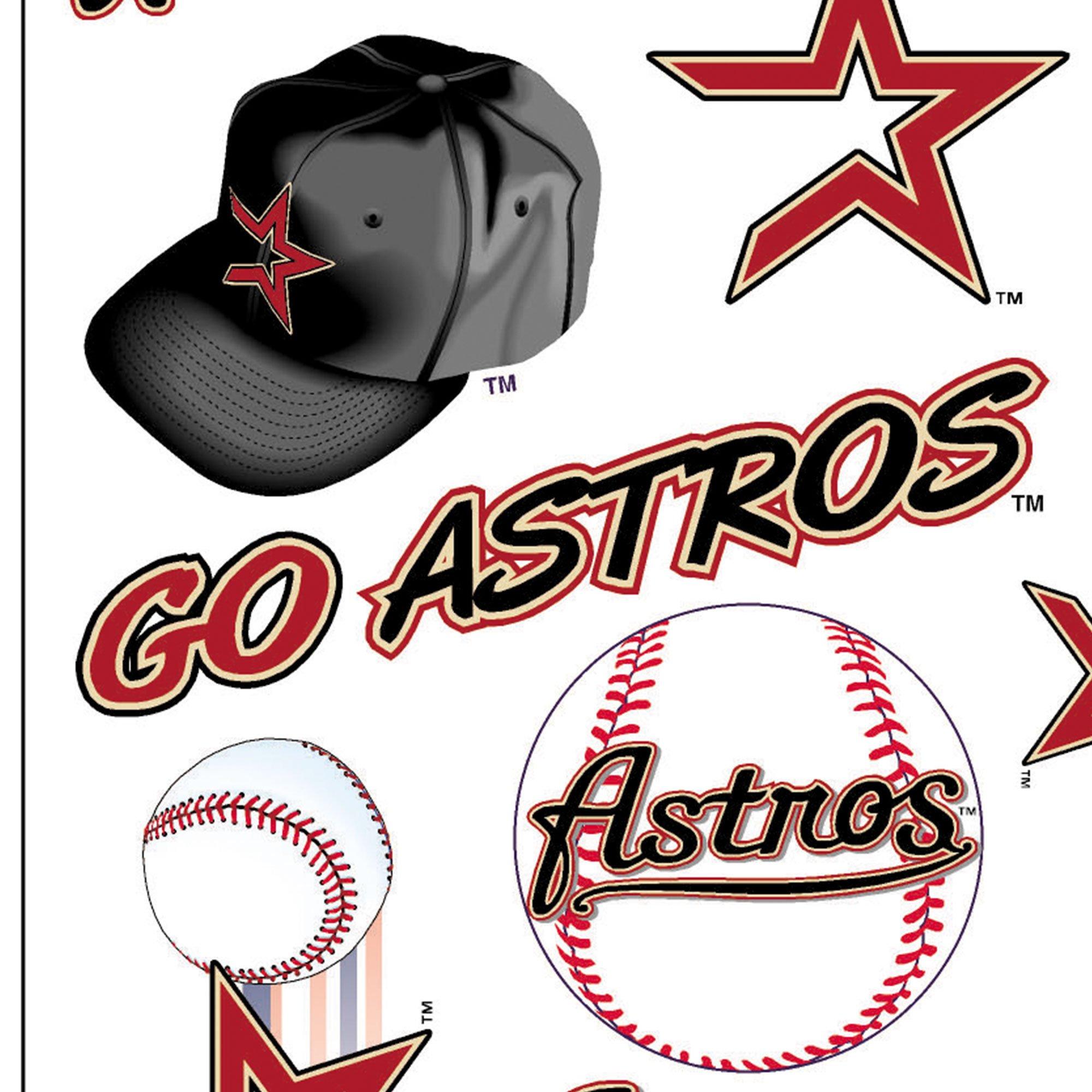 Houston Astros Face Face Decals, 10ct