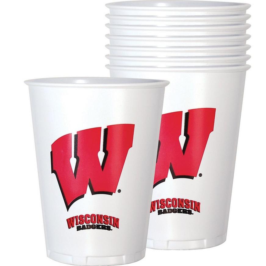 Wisconsin Badgers Plastic Cups 8ct