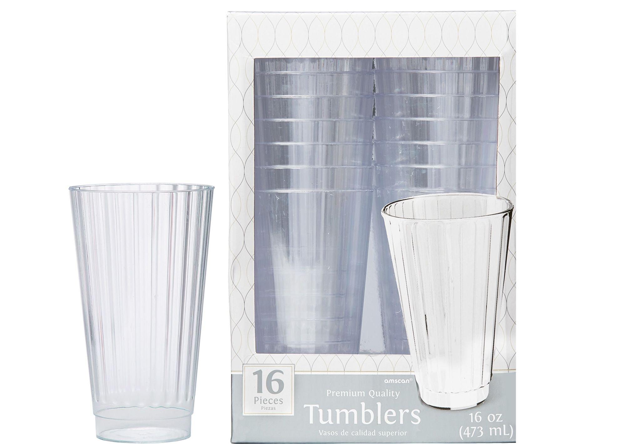 Amscan Clear Plastic Cups, 16oz, 50ct Clear | Party Supplies | Party