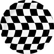 Black & White Checkered Lunch Plates 8ct