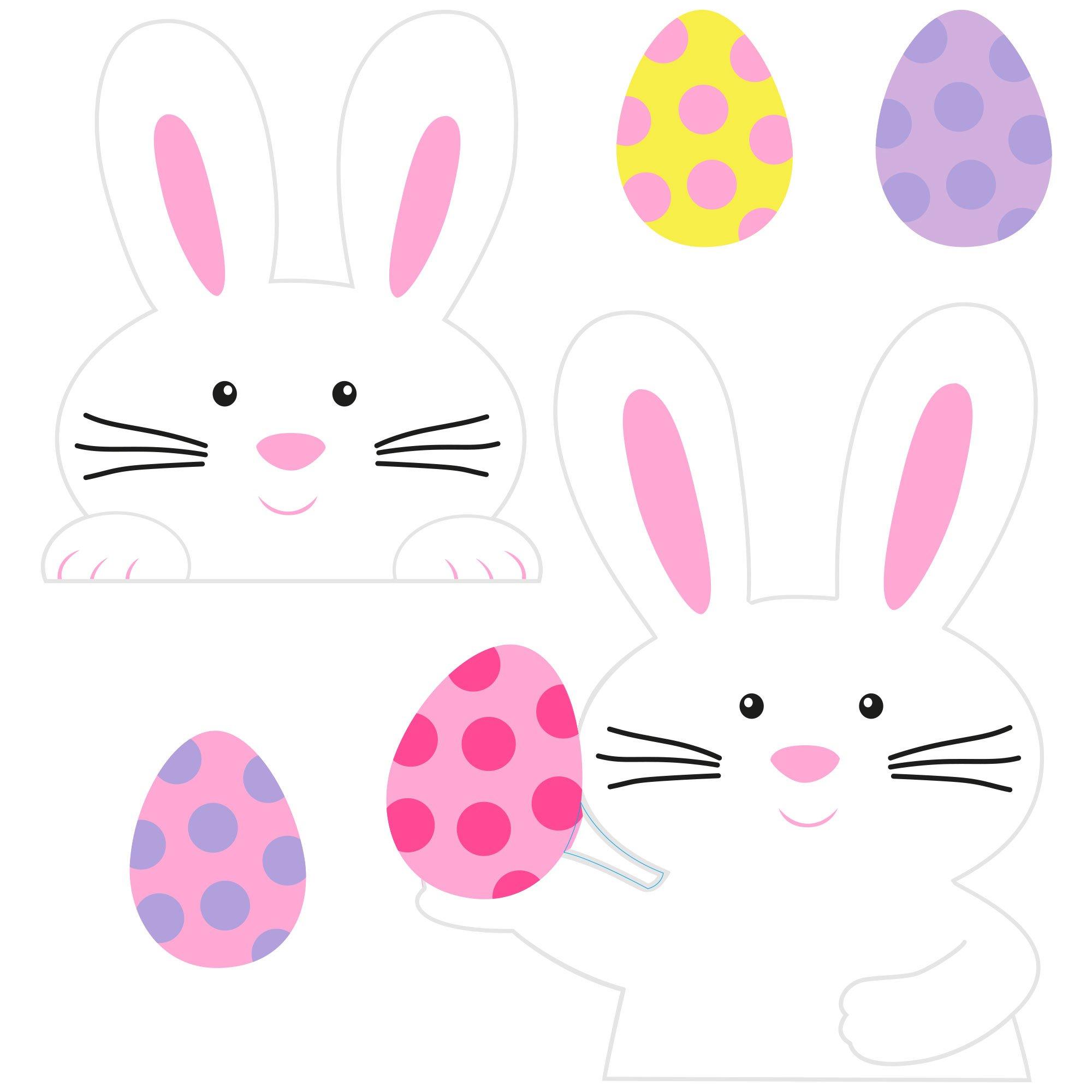 Easter Bunnies & Eggs Yard Stakes 5ct | Party City