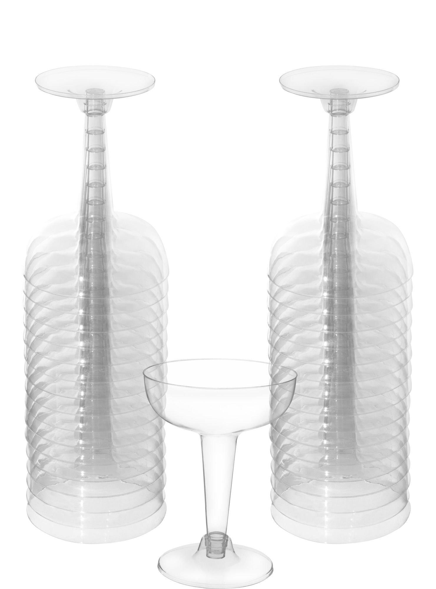 5.5oz Clear Plastic Wine Glasses 8ct