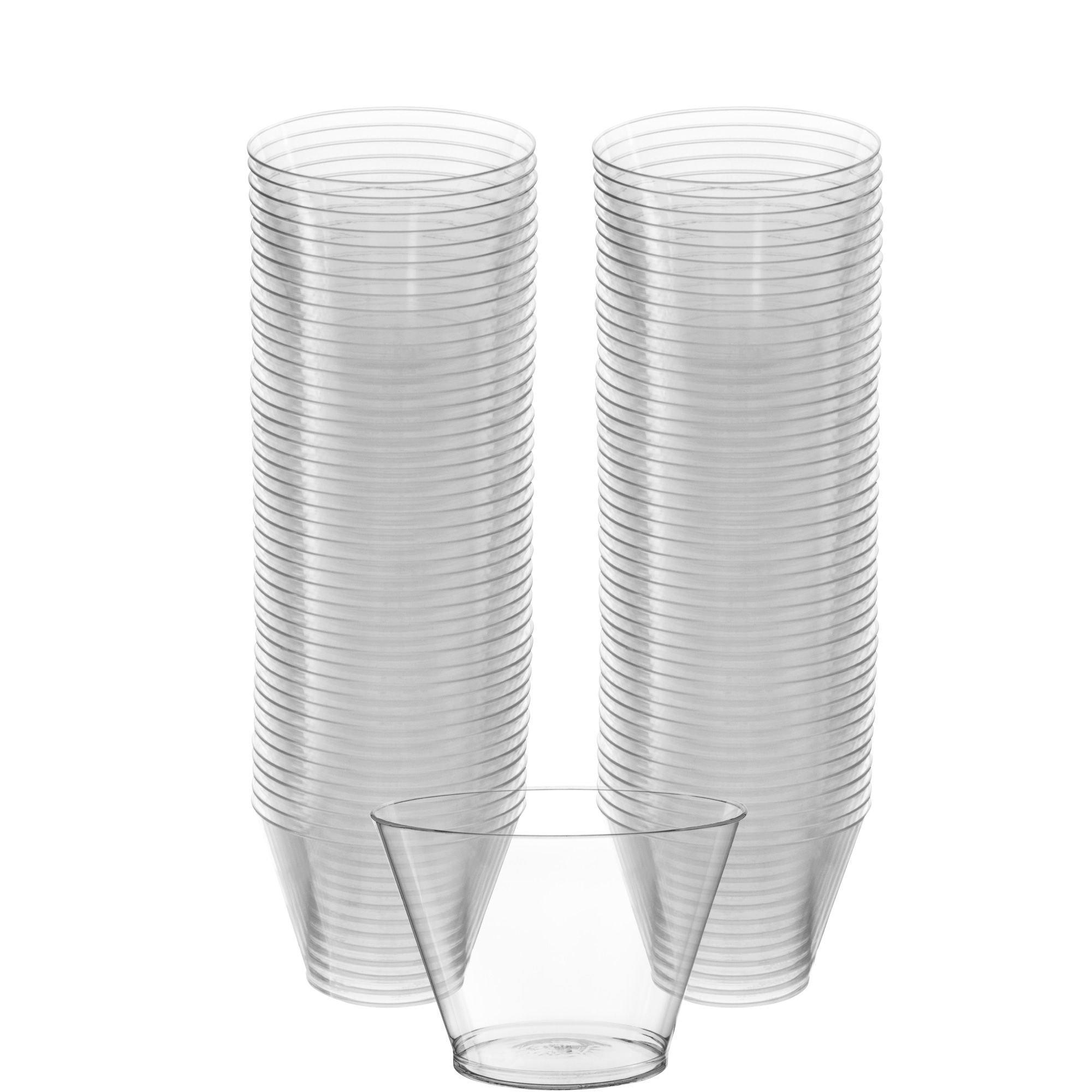 DM Disposable 16 oz Half Clear Plastic Cups, Large Reusable Plastic Tumblers,  Heavy-duty Hard Plastic Cups Tumblers for Events (500 count) » Hotel  Warehouse