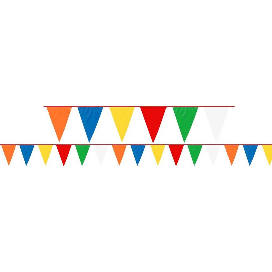 Details about   50m 100pcs Pennant Flags Multi Coloured Bunting Silk Banner Party Decor Outdoor 