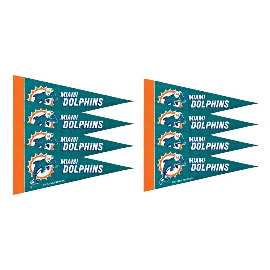 Miami Dolphins Pennants 8ct