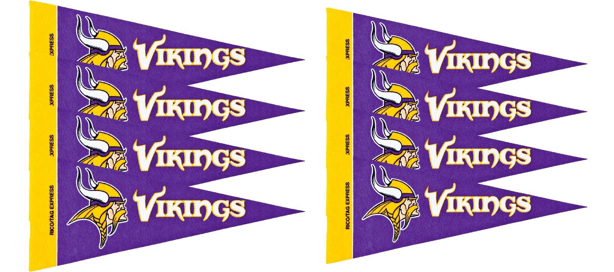 Minnesota Vikings Pennants 8ct