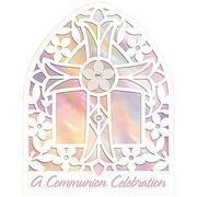Novelty Pink Communion Invitations 8ct