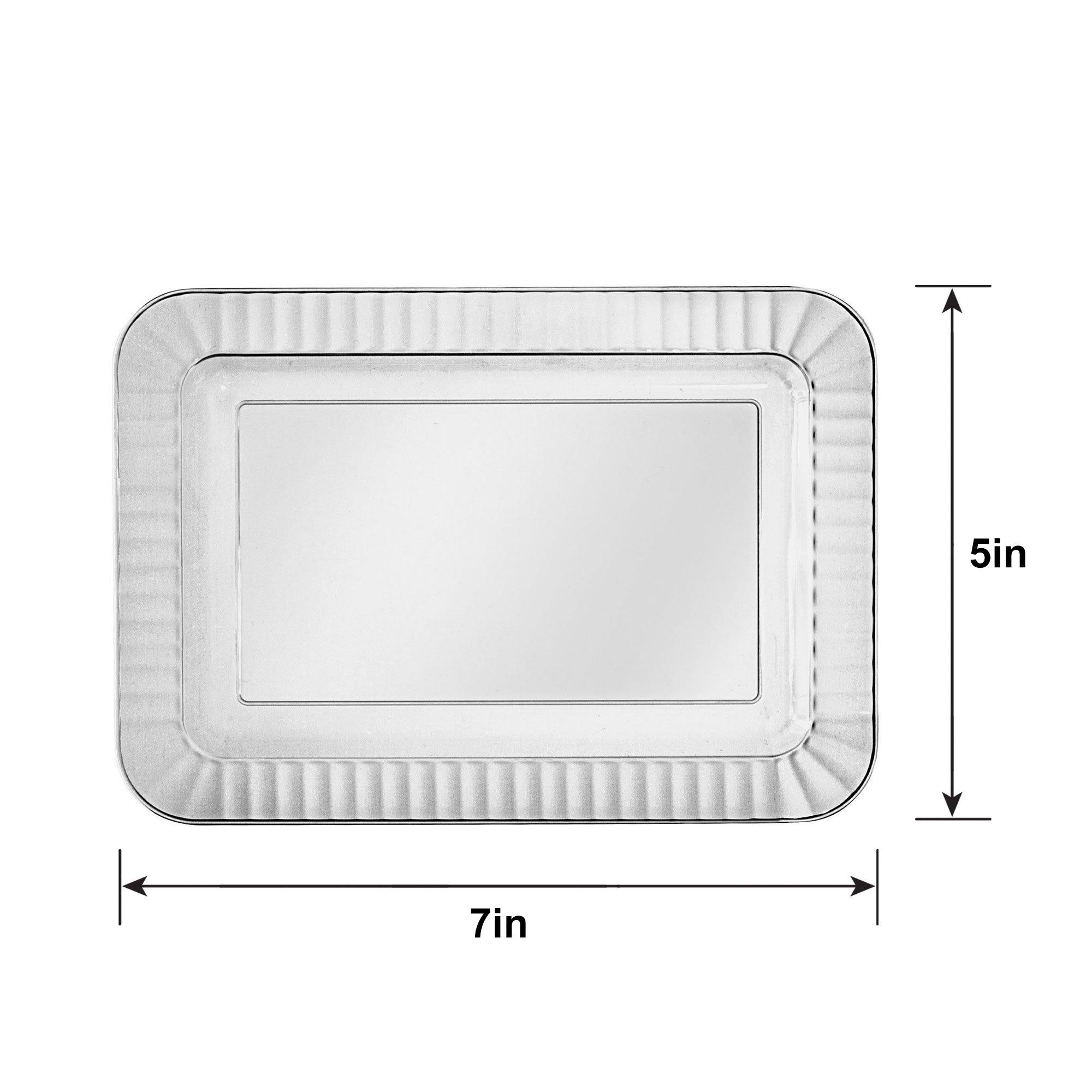 Clear Premium Plastic Rectangle Appetizer Plates 32ct