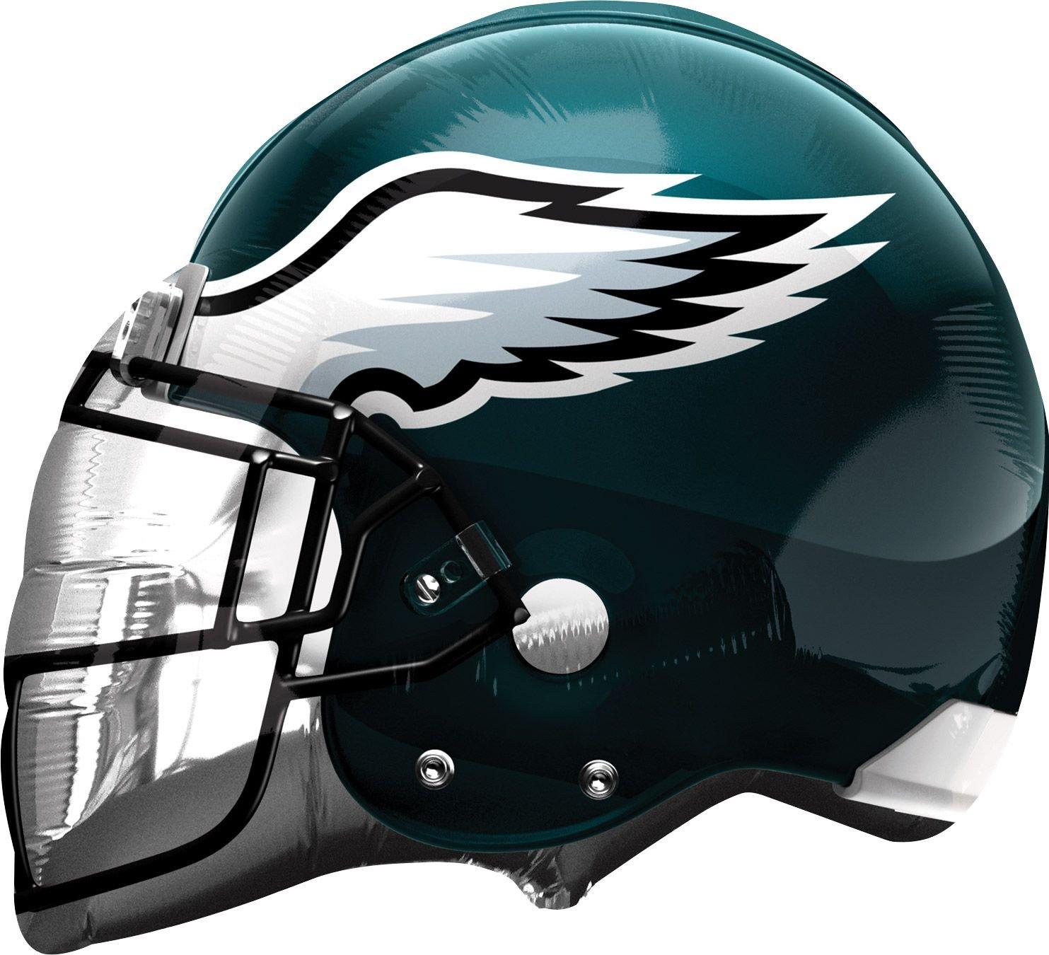 Puppy in Philadelphia Eagles Football Helmet