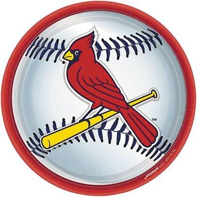Amscan St. Louis Cardinals 9 Round Dinner Plates