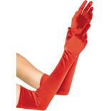 Adult Extra Long Red Satin Gloves