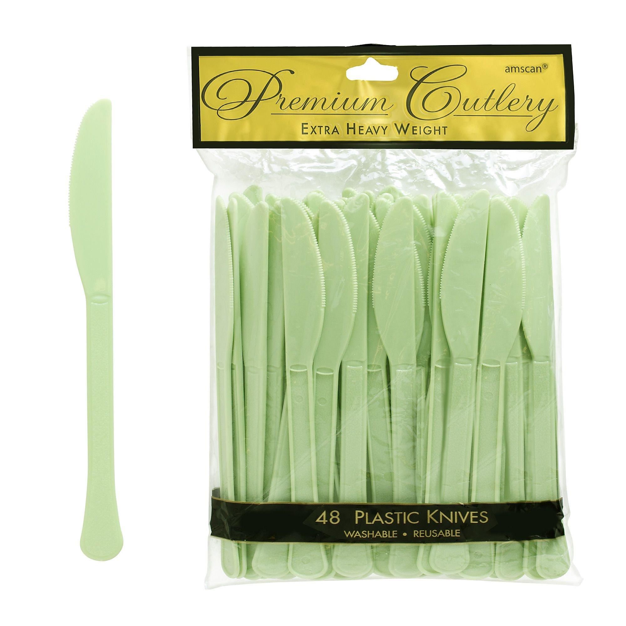 Leaf Green Premium Plastic Knives