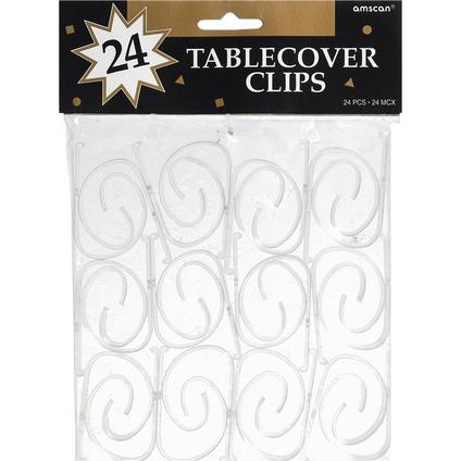 Clear Table Cover Clips 24ct