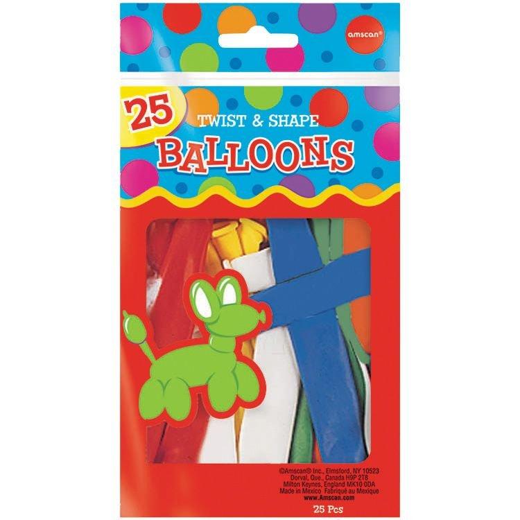 25ct, Animal Twist & Shape Balloons