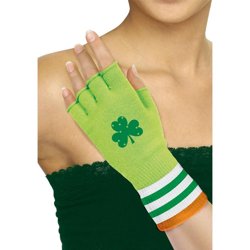 St. Patrick's Day Fingerless Glovelettes