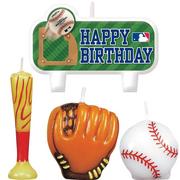 MLB Baseball Birthday Candles, 4ct