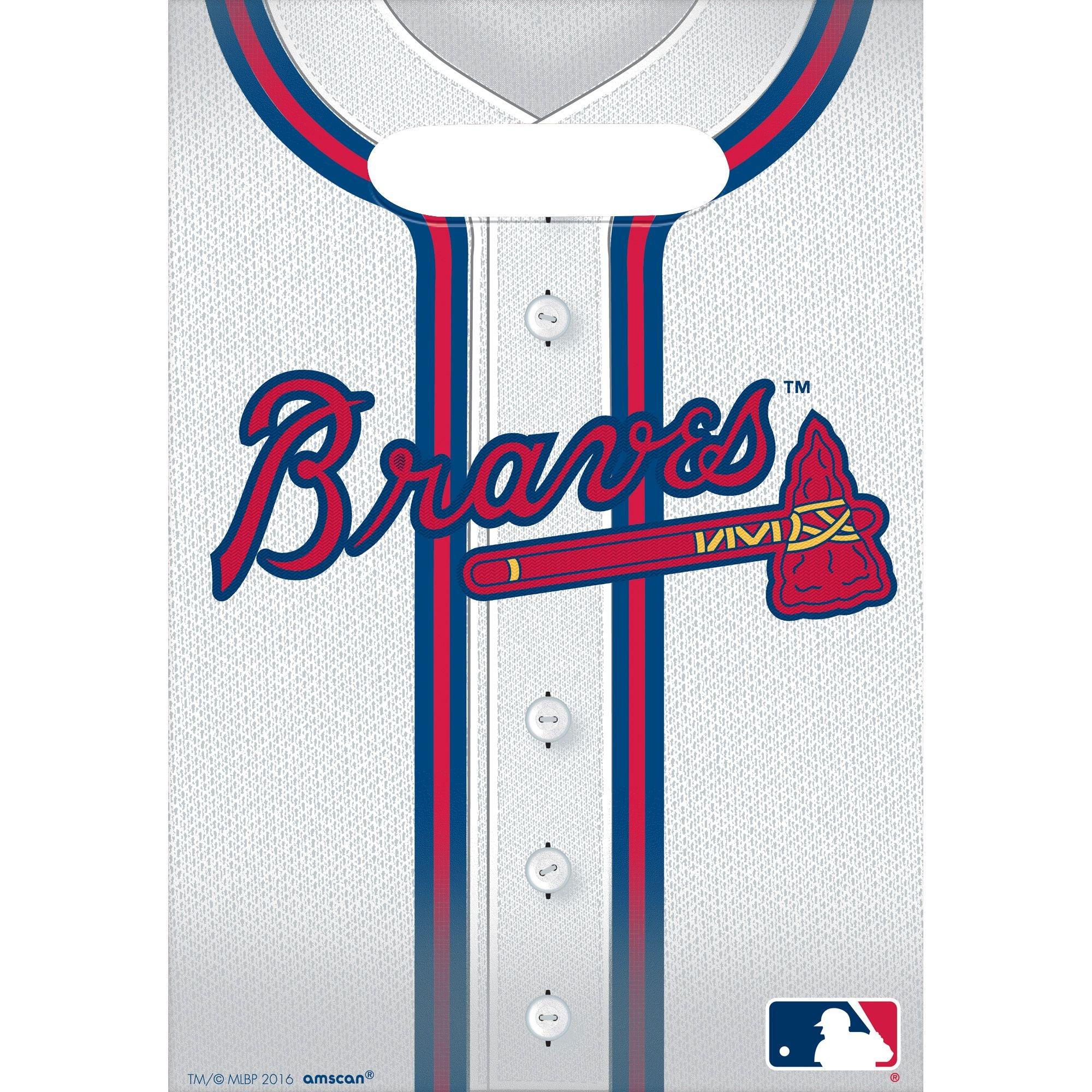 Men's Black/Red Atlanta Braves Big & Tall Pop Fashion Jersey