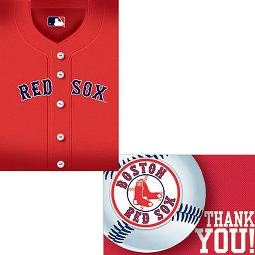 Boston Red Sox Invitations & Thank You Notes for 8