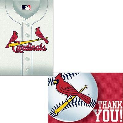 St. Louis Cardinals Invitation and Thank You Card Set