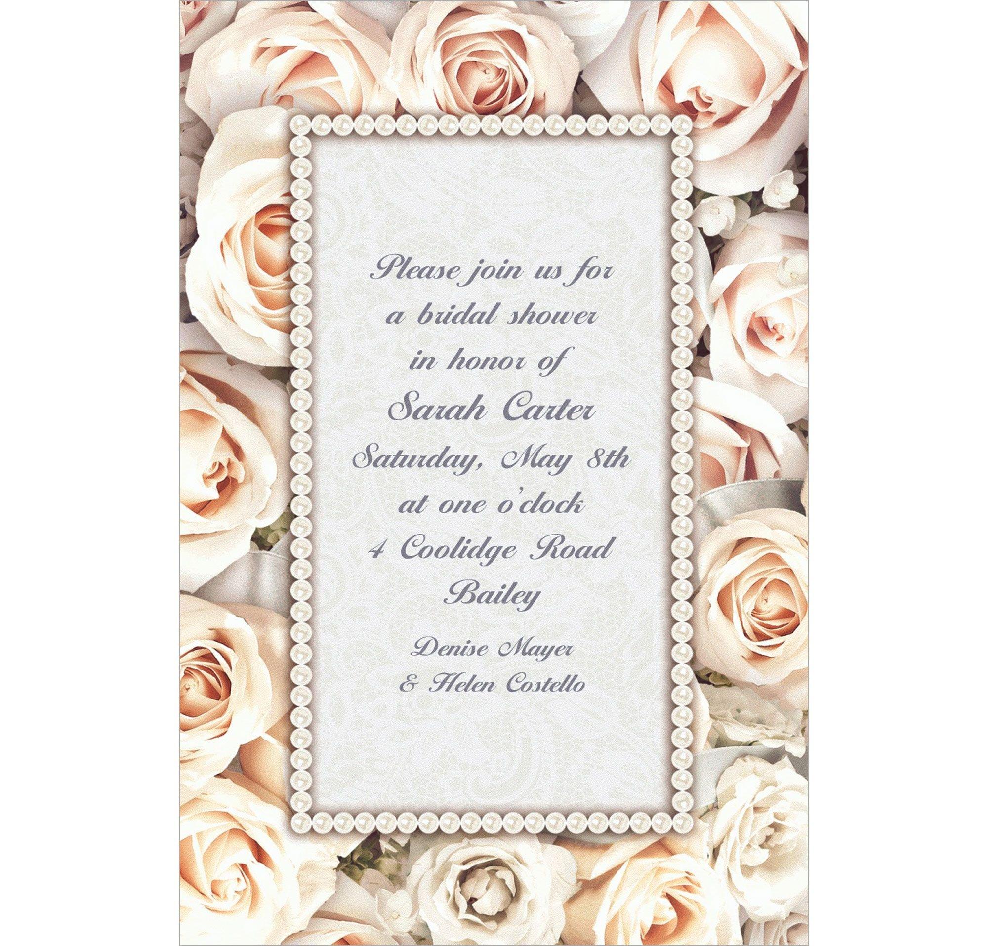 Custom Lovely in White Bridal Shower Invitations