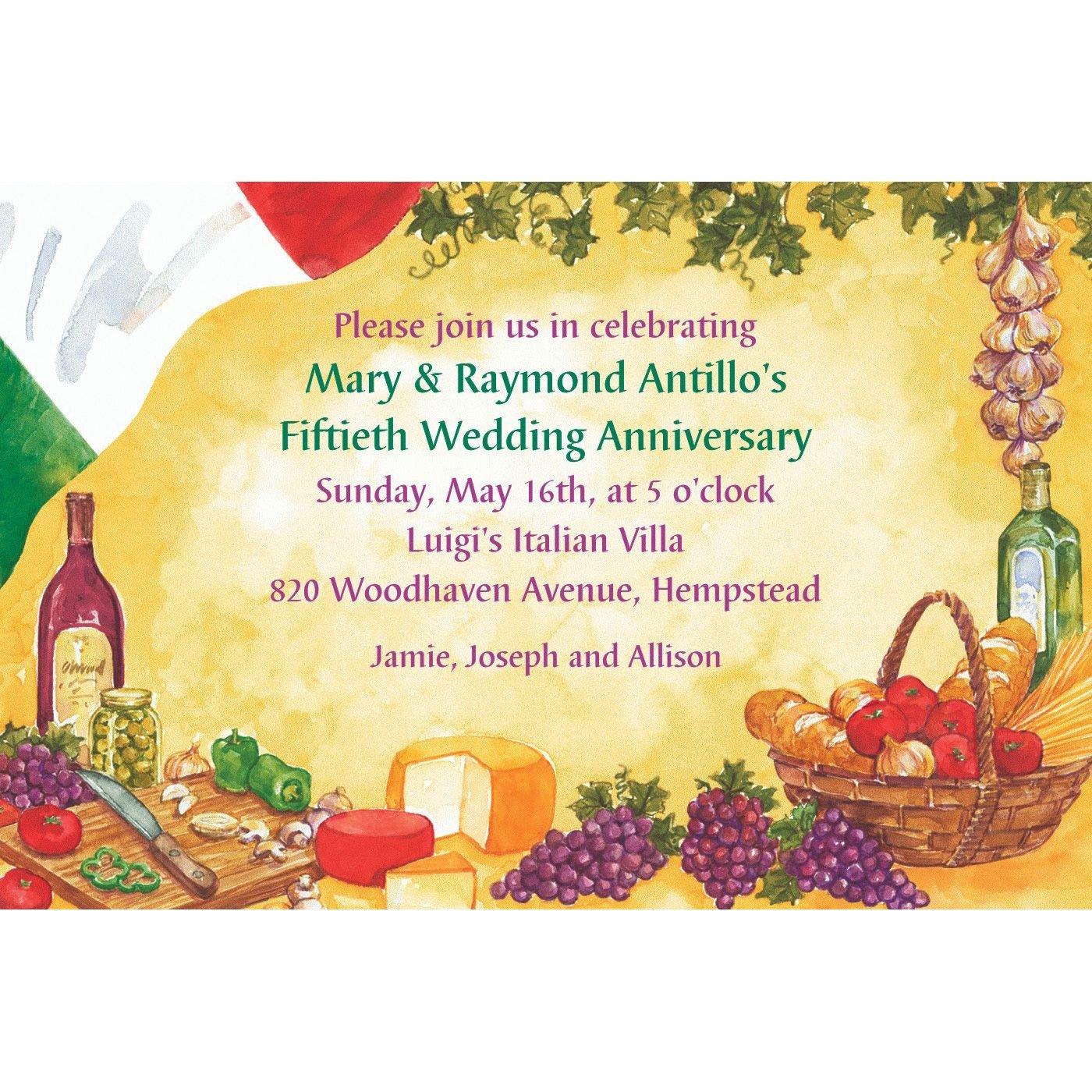 Custom Italian Dinner Party Invitations Party City
