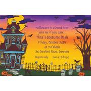Custom Haunted House Halloween Invitations