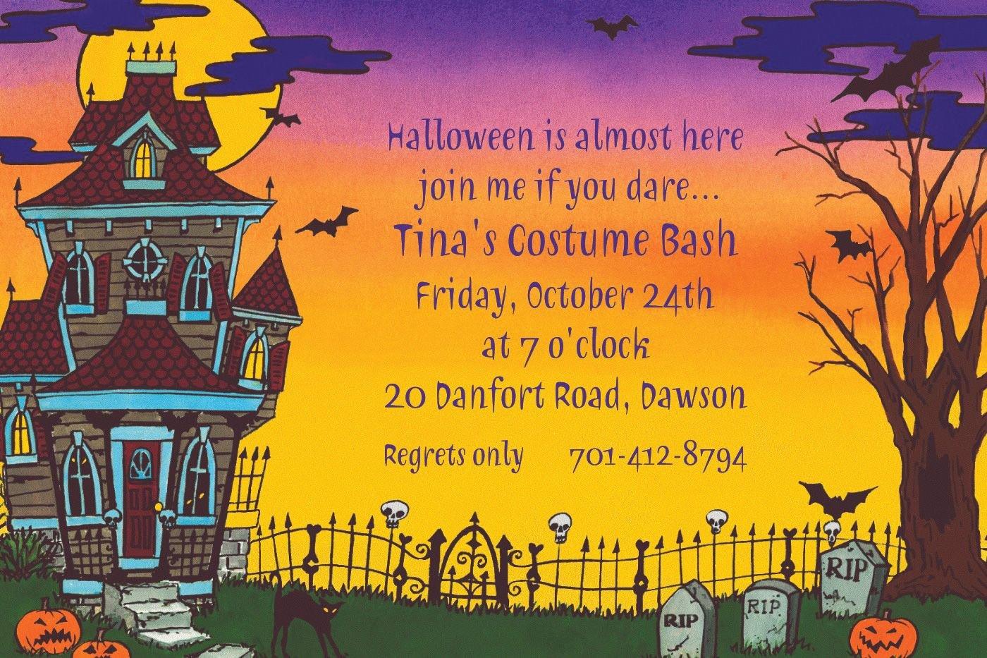 halloween birthday invitations