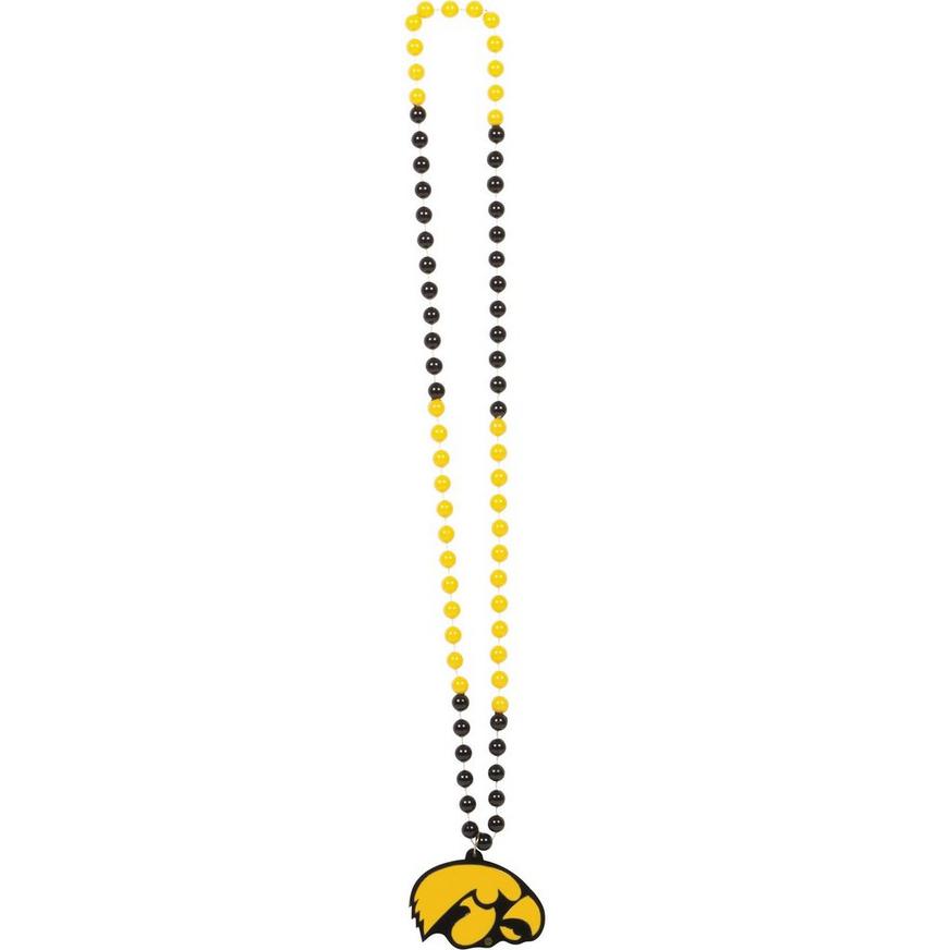 Iowa Hawkeyes Pendant Bead Necklace