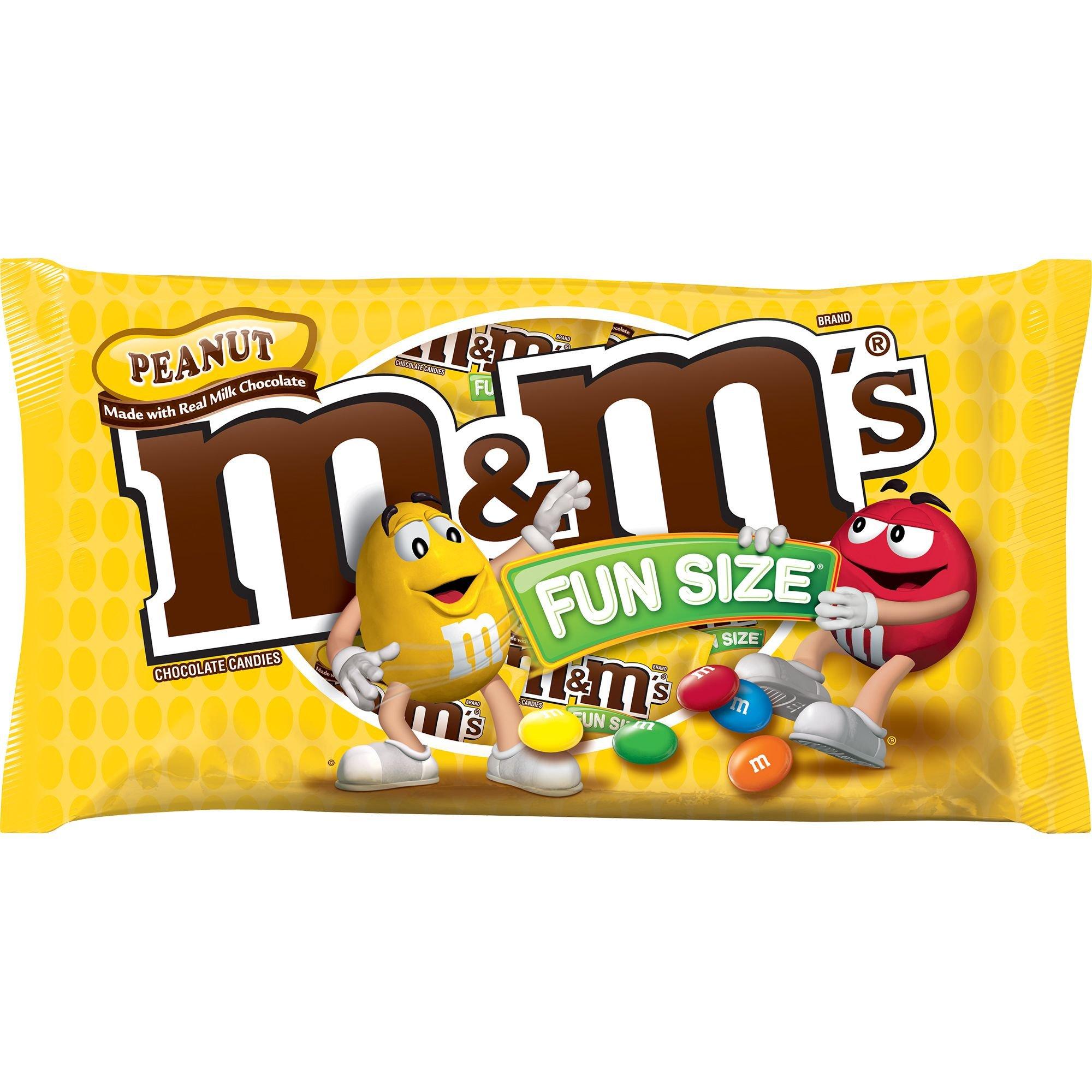 M&M's Peanut Chocolate Candies Fun Size Packets - 3 lb Bulk Bag, Men's