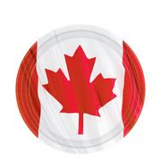 Waving Canadian Flag Dessert Plates 12ct