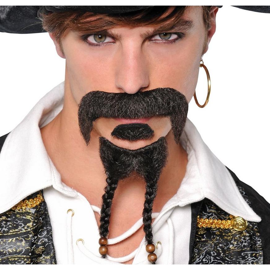 Pirate Moustache & Goatee Set