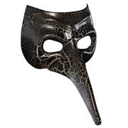 Black & Gold Crackle Long Nose Mask
