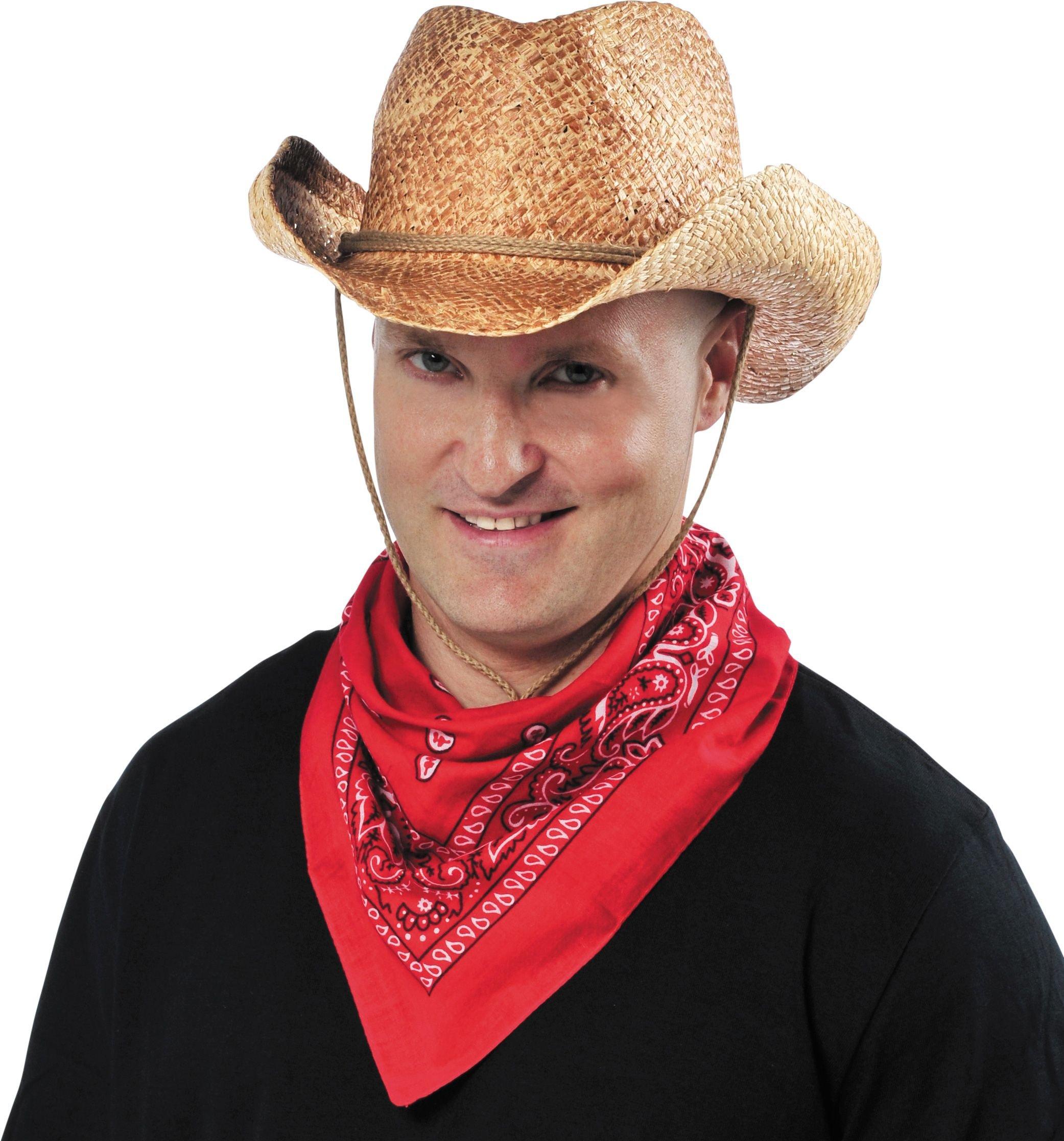 Straw Cowboy Hat 12in x 4 1/2in Party City