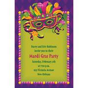 Custom Masquerade Mardi Gras Invitations