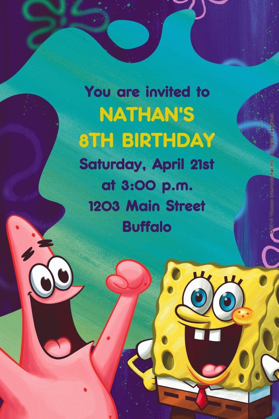 Spongebob invitations deals