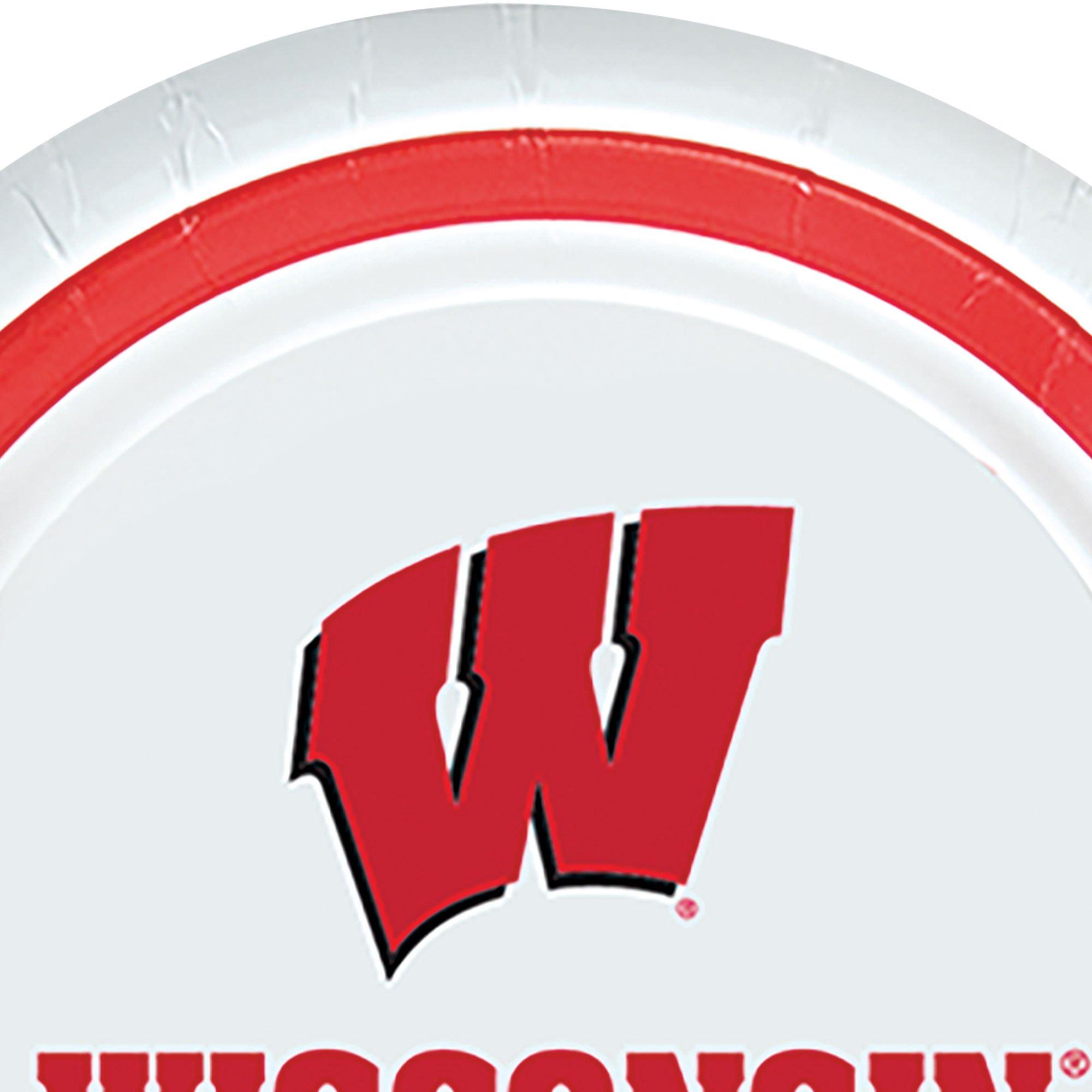 Wisconsin Badgers Dessert Plates 12ct