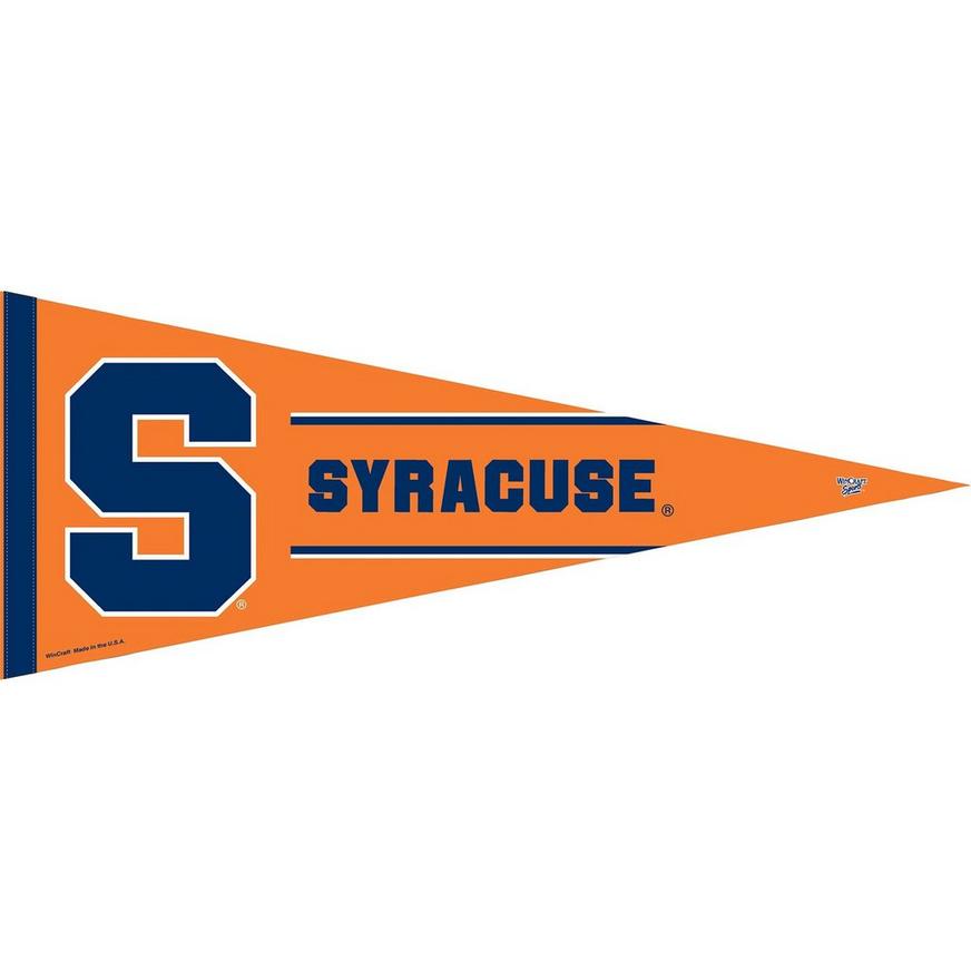 Team Color NCAA Syracuse Orange Car Flag with Wall Bracket 