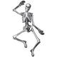 Halloween Skeleton Jointed Cardstock Cutout, 53in