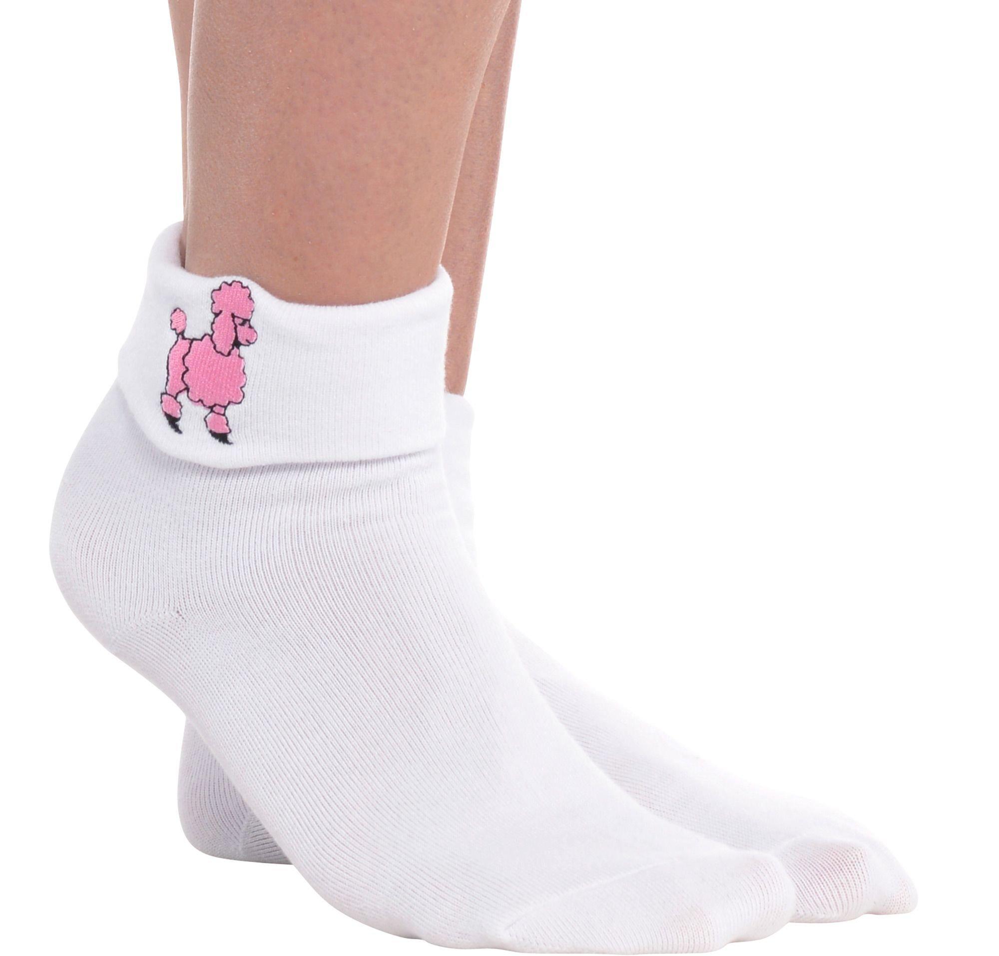 White Poodle Socks, One Size Fits Most, Mardel
