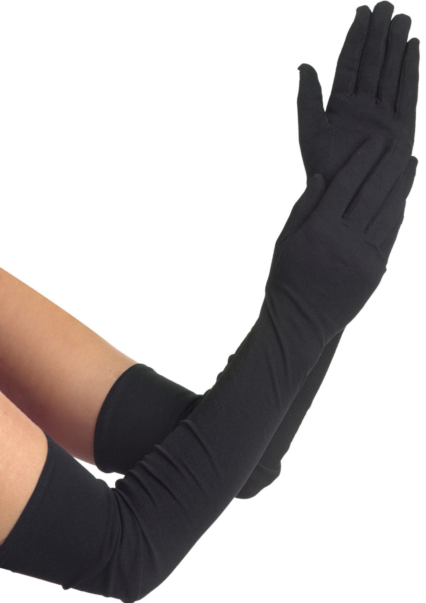 Adult Extra Long Black Gloves