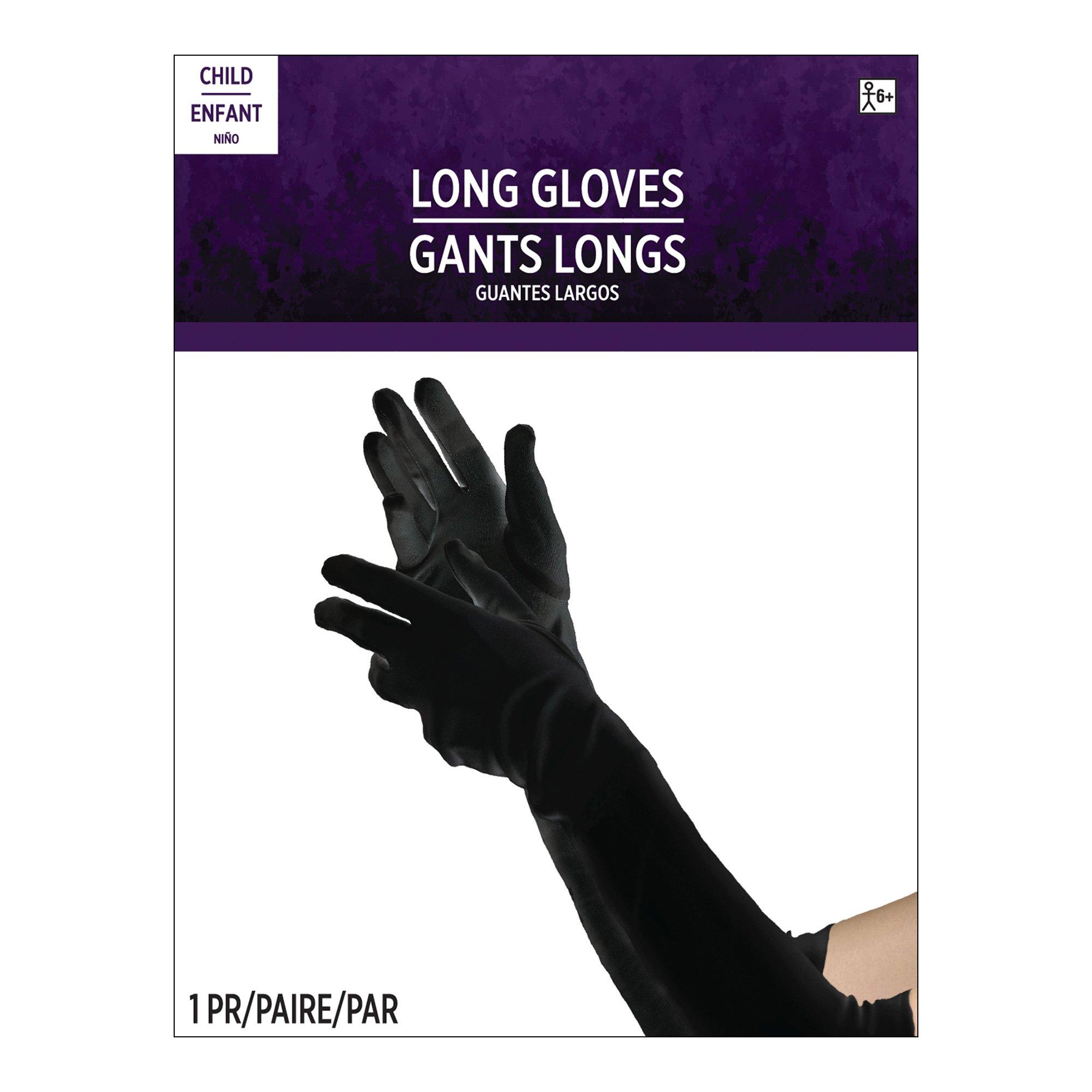 Adult Extra Long Black Gloves