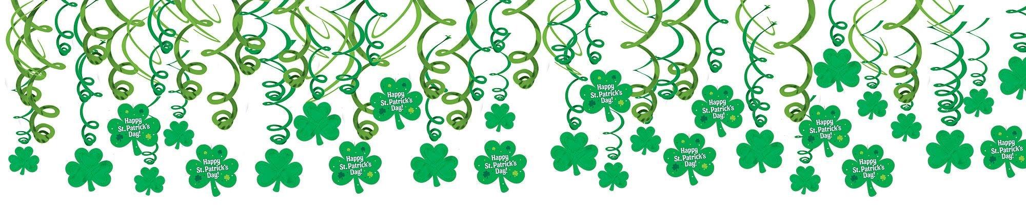 St. Patrick's Day Swirl Decorations 30ct