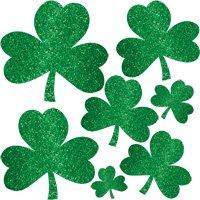 Glitter Shamrock Cutouts 10ct | Party City